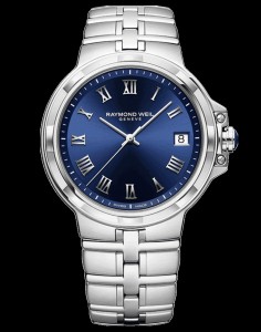 Raymond Weil: Stainless Steel 41mm Parsifal Swiis Quartz Watch (5580-ST-00508)
With Blue Roman Dial